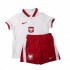 Camisola Polónia Criança Equipamento Primeiro Euro 2020 Manga Curta